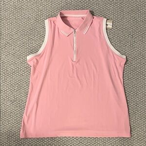 Peter Millar Pink Sleeveless Polo Golf Tank
